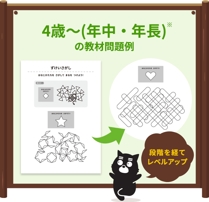 4歳〜(年中・年長)の教材問題例
